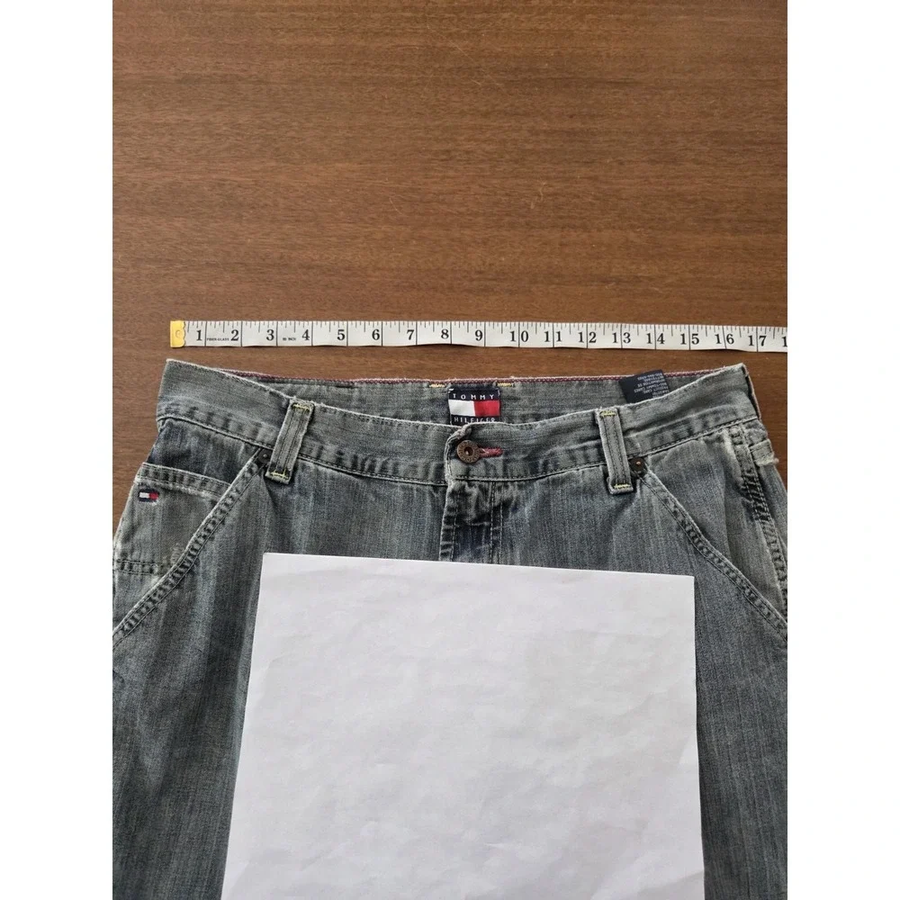 Vtg Tommy Hilfiger Baggy Carpenter Jeans Men's 32x29 Grunge‎ 90s Y2k Distressed
